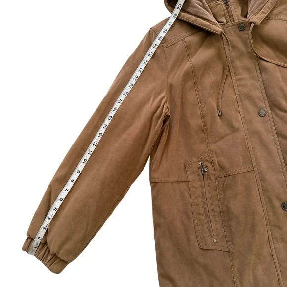 🚫SOLD🚫NWT Fleet Street Microsuede Removable Hood Jacket Coat Large - Picture 11 of 16